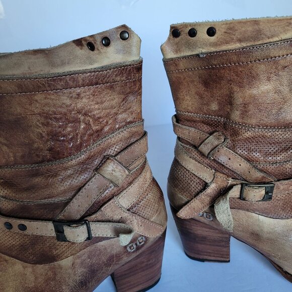 Bed Stu Cobbler Series Bench Leather Distressed Ankle Boots. Size 10 - Picture 4 of 12